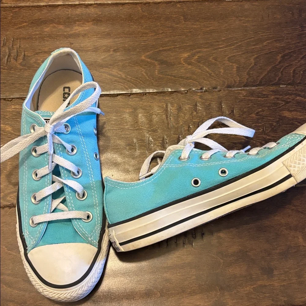 Converse All Star sz 6 Women, Low-Top Canvas Sneakers in Caroline blue - Picture 4 of 8